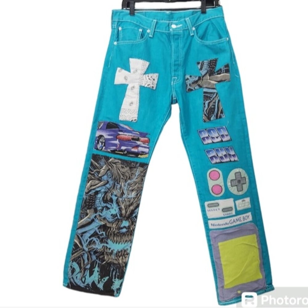 Levis 501 Denim Jeans Size W34×L30